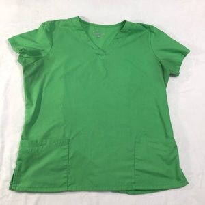 Butter Soft Scrubs Tops Bright Green Size Large